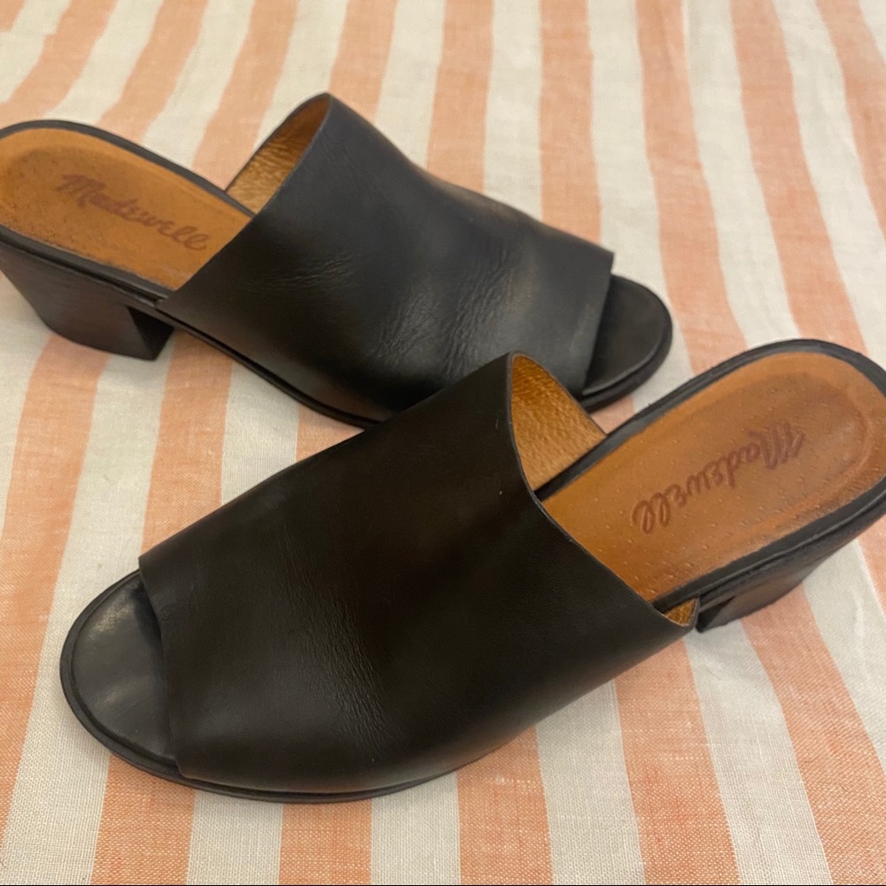 Madewell Eller Mule in Black Leather